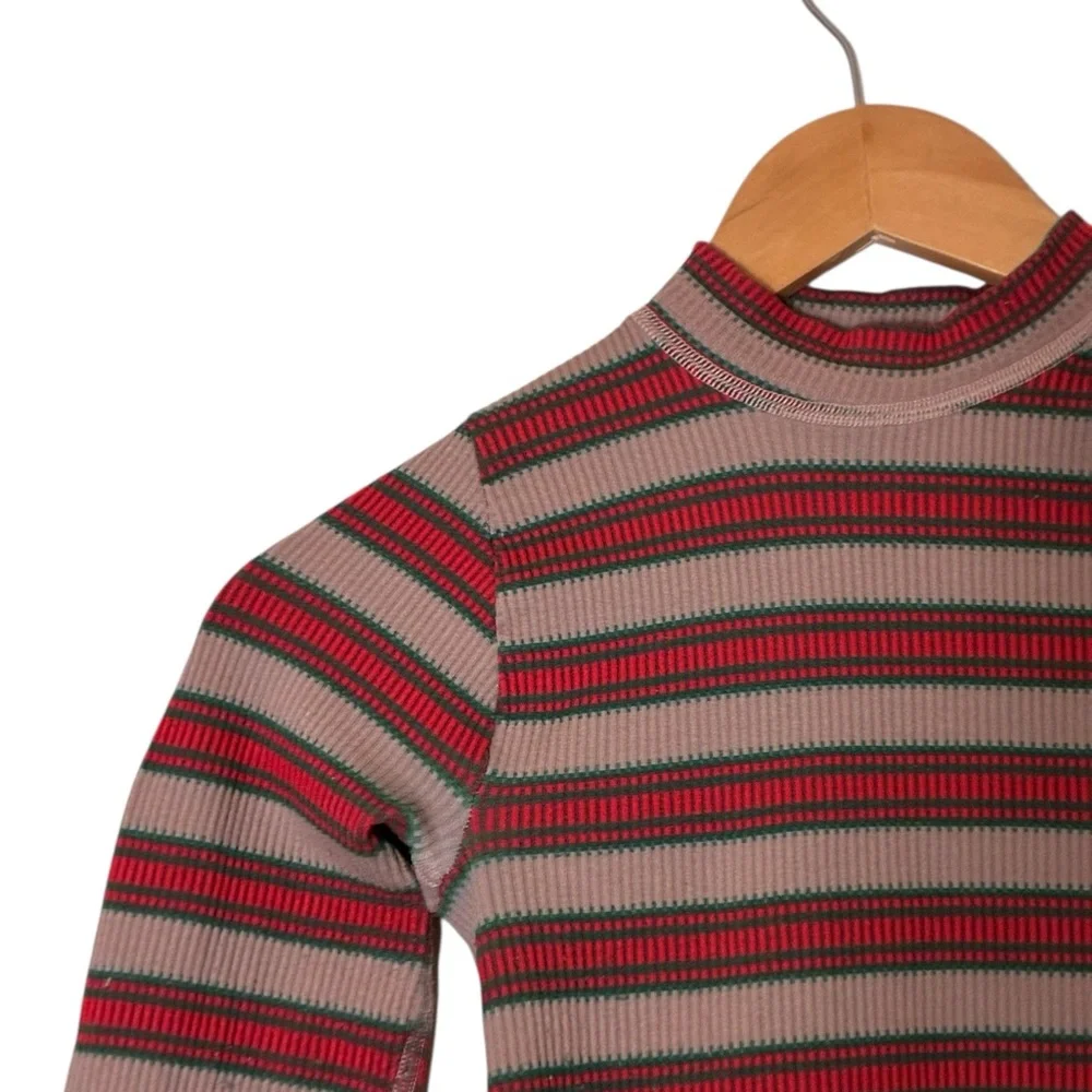 Urban Outfitters | Out From Under striped long sleeve stretchy fitted crop top